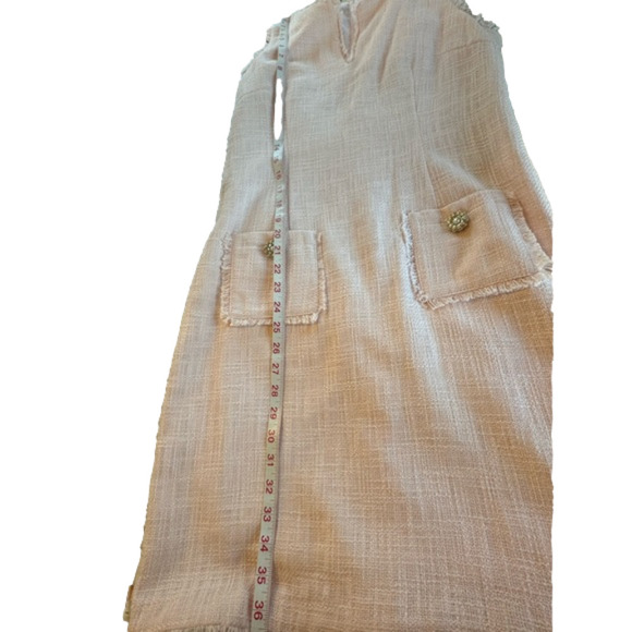NWT Karl Langerfeld Paris Sleeveless Tonal Tweed Pink Sheath Women’s Dress Sz 8 - Picture 16 of 16
